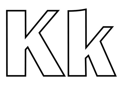 Classic Letter K Coloring Page